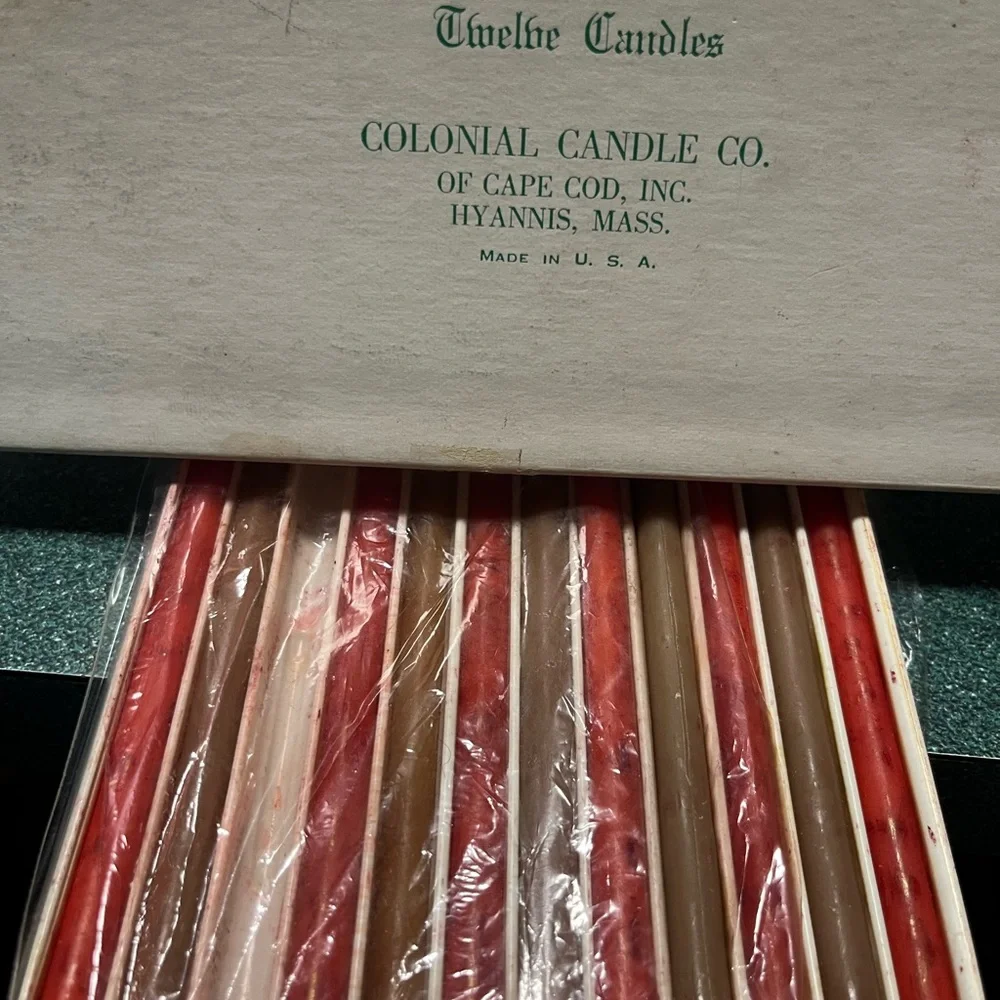 Vintage Colonial Flower Taper Candles